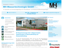 Tablet Screenshot of mh-wassertechnologie.de
